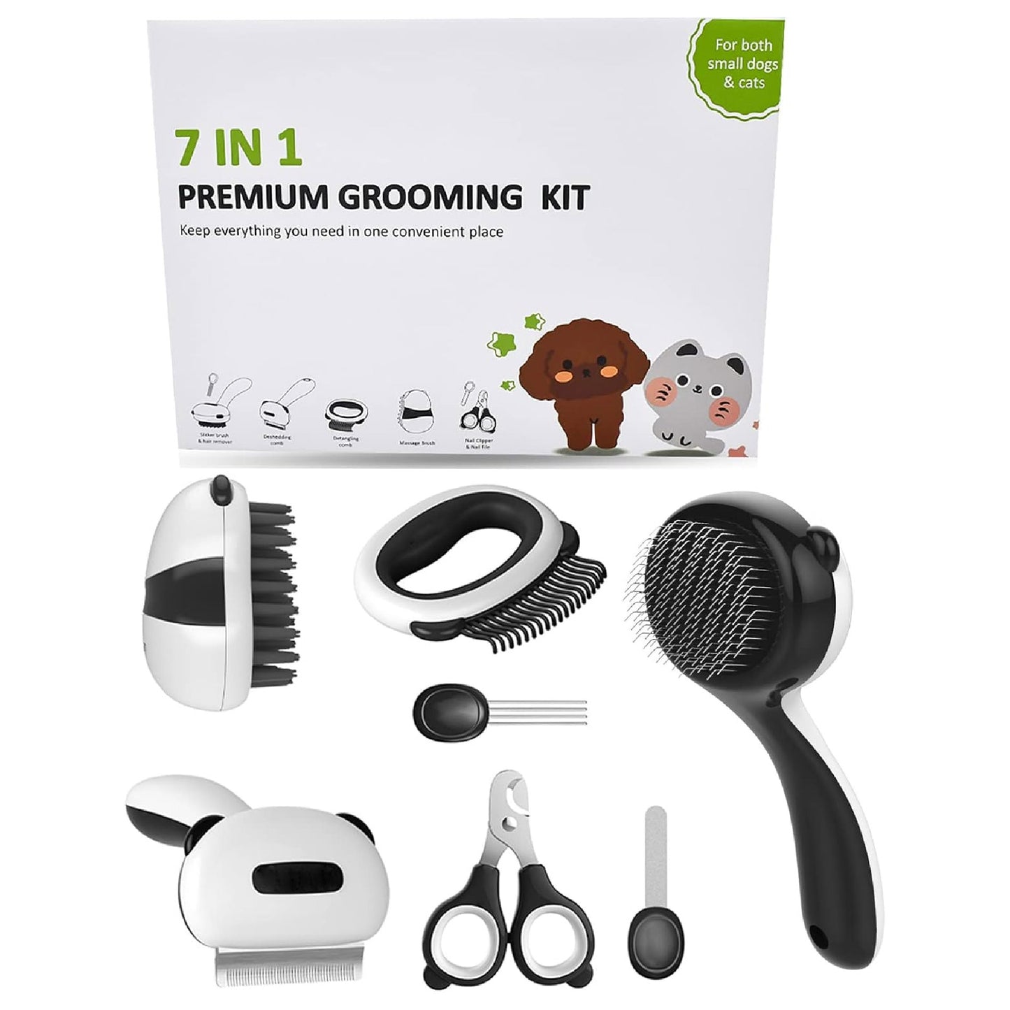 Kit De Cepillos Para Mascotas 7 en 1