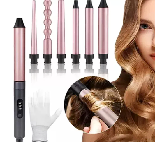 Pinza Rizador 6 En 1 Para Cabello