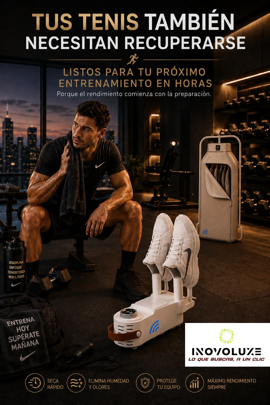 Inovoluxe DryCare Duo – Secador de Ropa y Zapatos