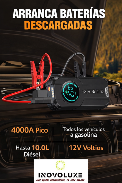 Inovoluxe VoltAir Pro - Arrancador y Compresor Inteligente All-in-One