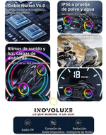 Inovoluxe RideSync Pro - Intercomunicador Bluetooth para Casco