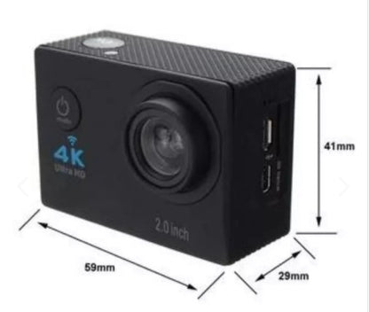 Cámara para moto y deportes 4K HD