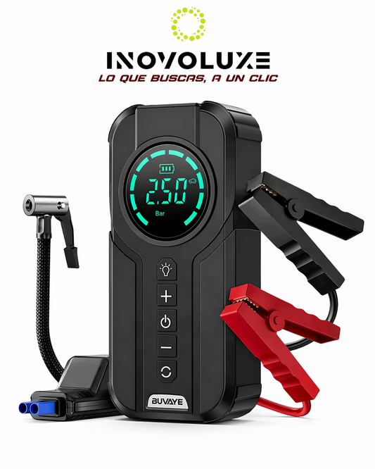 Inovoluxe VoltAir Pro - Arrancador y Compresor Inteligente All-in-One