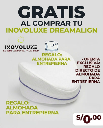 Inovoluxe DreamAlign: Alivia el Dolor Cervical y Llévate GRATIS un Cojín para Piernas