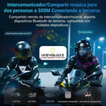 Inovoluxe RideSync Pro - Intercomunicador Bluetooth para Casco