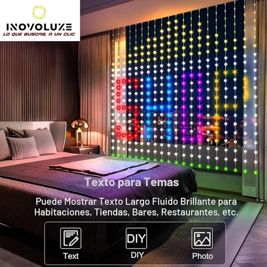 Inovoluxe PixelGlow 400 - Cortina de Luces Led Inteligentes