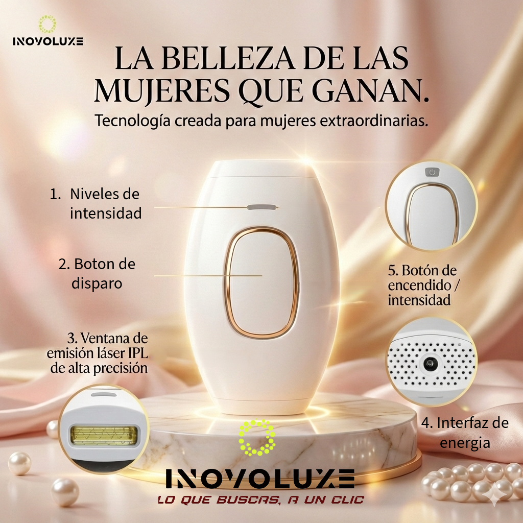 Inovoluxe Velaria IPL - Depiladora Láser Premium